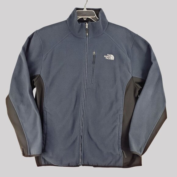The North Face Mens Navy & Black Fleece Full-Zip Jacket Size XXL - Picture 1 of 8